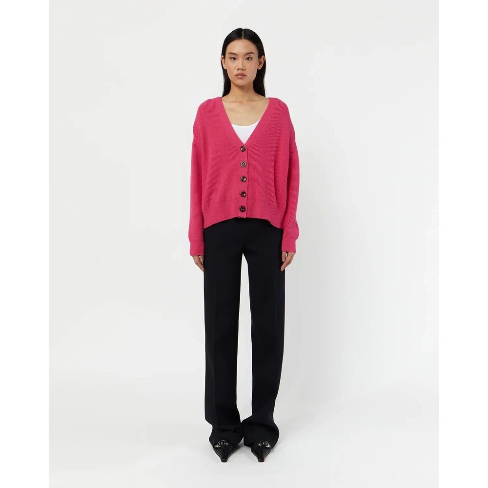 Apparis womens Shock Pink Andi Oversized Cardigan Sweater size OS (One Size)